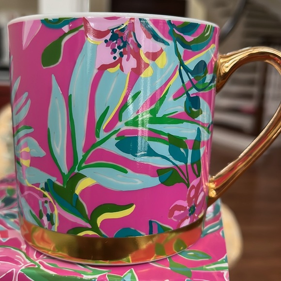 Lilly Pulitzer "I'm Feline Fine" Mug - New - Picture 5 of 10
